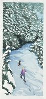 Matt Brown Woodblock Print Winter Walk 